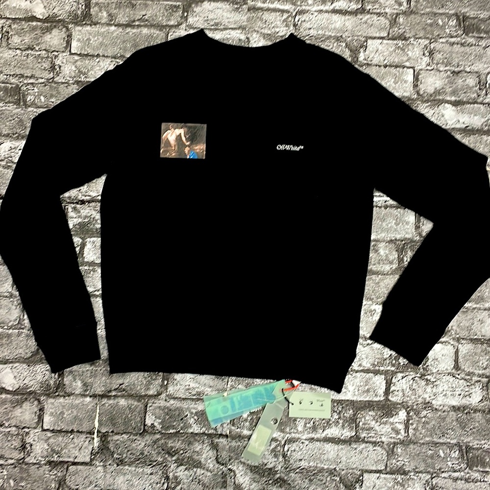 Off White Caravaggio Angel Slim crew size small Black fall 2021